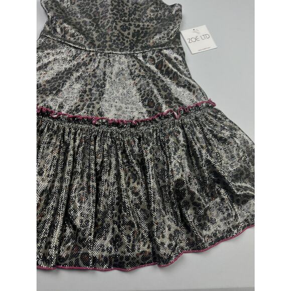 Girls Zoe Animal Print Dress Size 7 - Picture 3 of 5